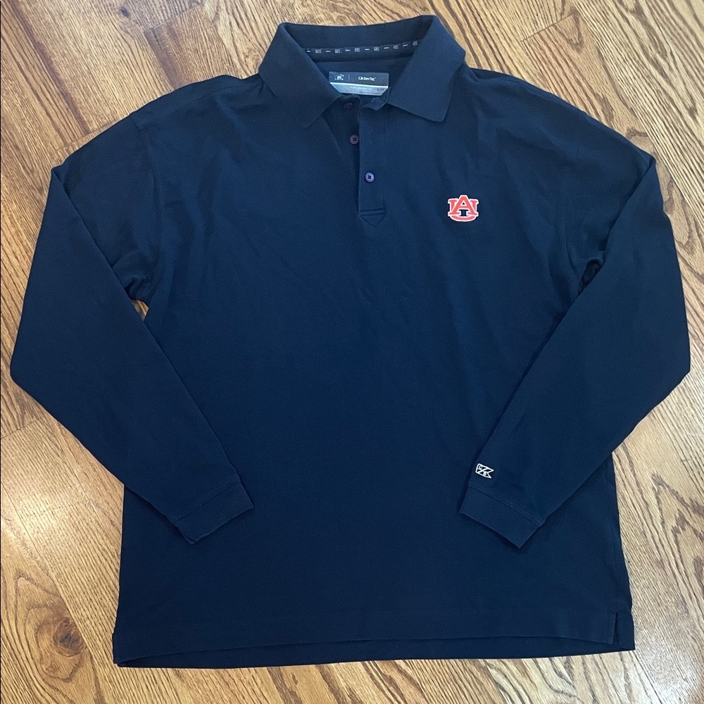 Men’s Auburn Tigers Cutter & Buck Long Sleeve Polo Shirt. Size XL.